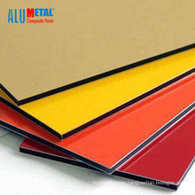 Alumetal high glossy golden color aluminum composite acp sheets